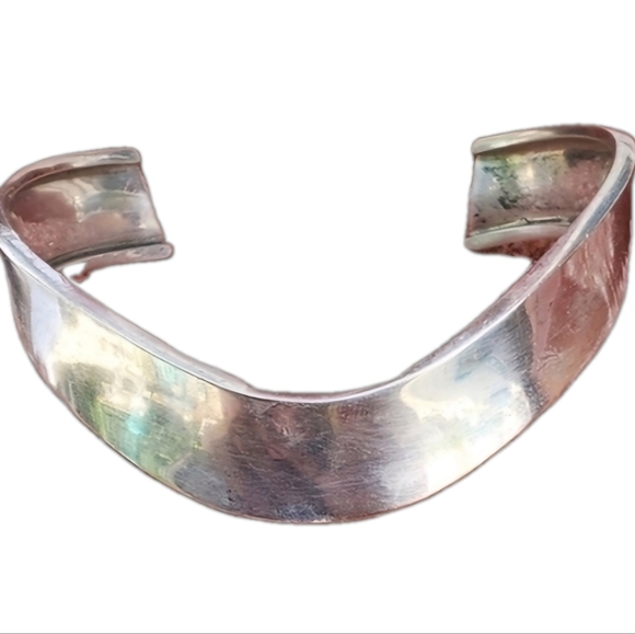 Vintage sterling modernist cuff‎ - Picture 1 of 10